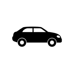 Obraz premium Silhouette of a generic black car design on transparent background