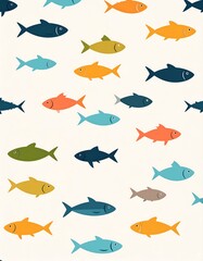 Colorful fish pattern