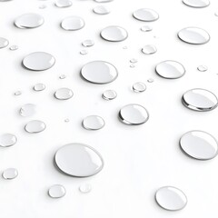 Water Drops on a Clear, Transparent Surface