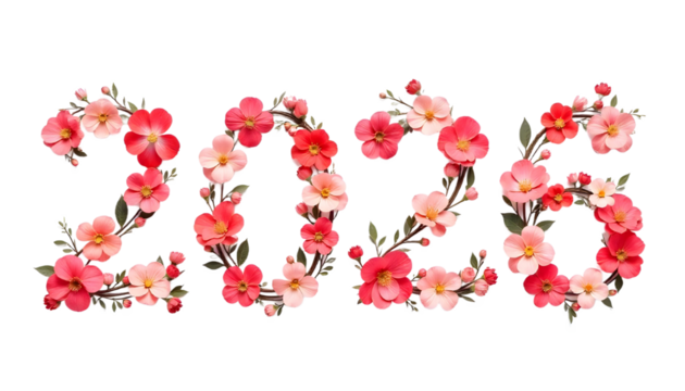 “Floral 2026 design with pastel flowers and soft spring vibes.”