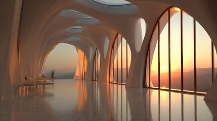 A large yellow excavator works to remove trash from a polluted beach. Clouds hang low in the sky as waves crash onto the shore. Efforts to clean up the environment are visible.