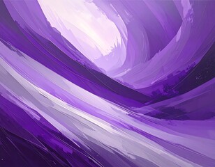 Abstract swirling purple and white landscape