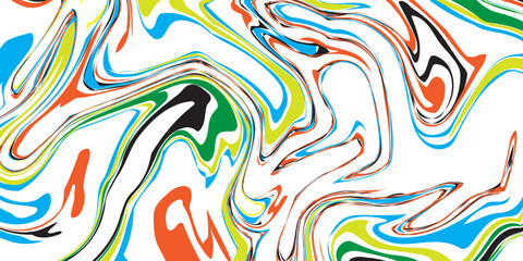Abstract Gradient Color Swirl Shapes. Vector Graphics with Wavy Lines in Rainbow Colors. Colorful Liquid Wave Pattern. Squiggly Design Elements.