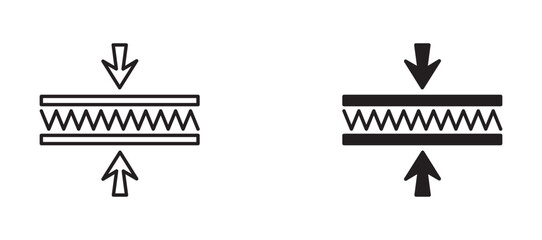 Thickness Icons in solid and liner versions.