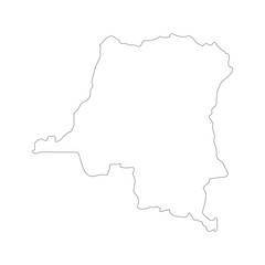 Obraz premium Democratic Republic of Congo map vector outline