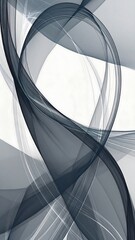 Abstract swirling shapes in gray and white