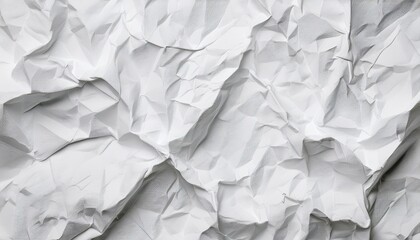 Obraz premium Crumpled White Paper Texture Abstract Background With Grunge Patterns And Wrinkle Effects