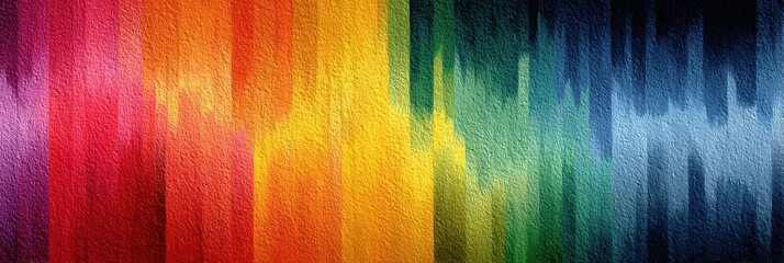 Colorful abstract wall mural displaying vibrant hues blending in an artistic fashion in a lively urban setting