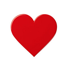 Classic red heart symbol perfect for Valentines Day or love-themed projects
