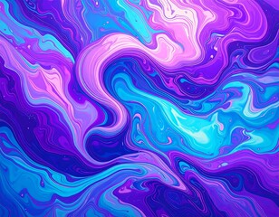 Abstract swirling vibrant colors
