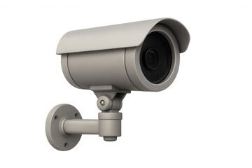 Modern security camera capturing footage, ensuring safety and surveillance with transparent background for easy integration