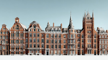 Naklejka premium stunning architectural scene essence of european capitals featuring iconic landmarks