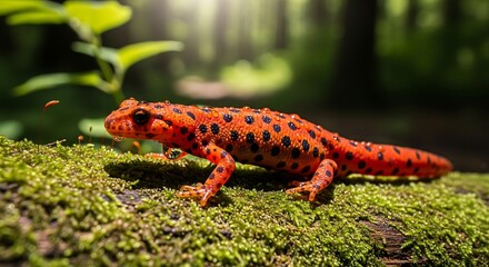 Fototapeta premium lizard on the grass