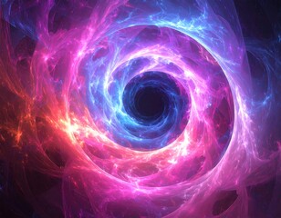 Abstract swirling vortex of vibrant colors