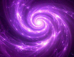 Abstract swirling vortex of vibrant purple light