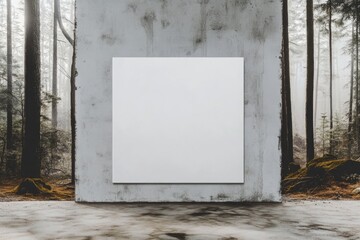 Blank canvas in a tranquil forest