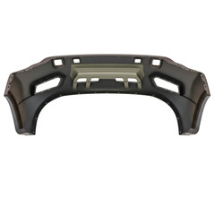 Front car bumper isolated on transparent background this automotive component is designed to absorb impact and protect the vehicle in the event of a collision, ensuring safety and minimizing damage