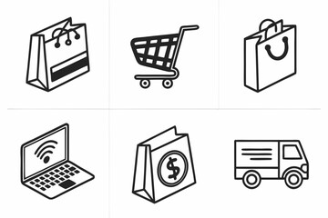 E commerce and shopping icons collection
