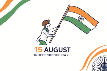 Person holding indian flag on independence day