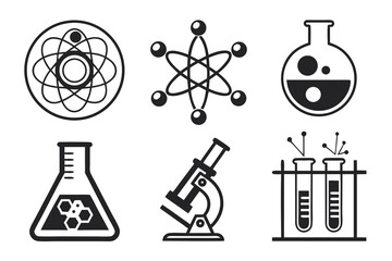Collection of science and chemistry icons