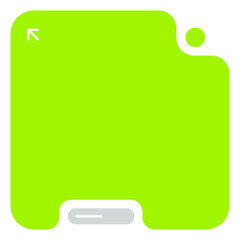 Minimal Green UI Window Frame with Rounded Corners and Clean Interface Layout