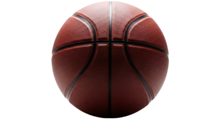 A classic basketball ready for the big game symbolizing competition teamwork and athletic on transparent background