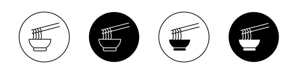 Noodles icons vectors for web designs.