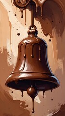 Melted chocolate bell