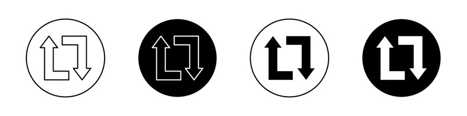 Arrows repeat icons vectors for web designs.
