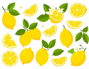 Fresh lemon slices and whole lemons (1)