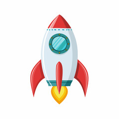 Vector Rocket Ship Illustration SVG, Futuristic Space Exploration and Adventure