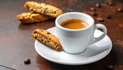 Espresso with biscotti treat