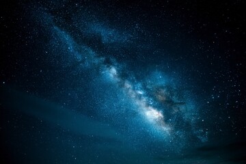 A stunning image of the Milky Way spanning the night sky filled with countless stars