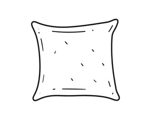 Simple line drawing of a pillow