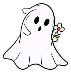 halloween pumpkin  cat autumn holiday, illustration, cartoon ghost, out line, sticker