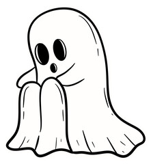 halloween pumpkin  cat autumn holiday, illustration, cartoon ghost, out line, sticker