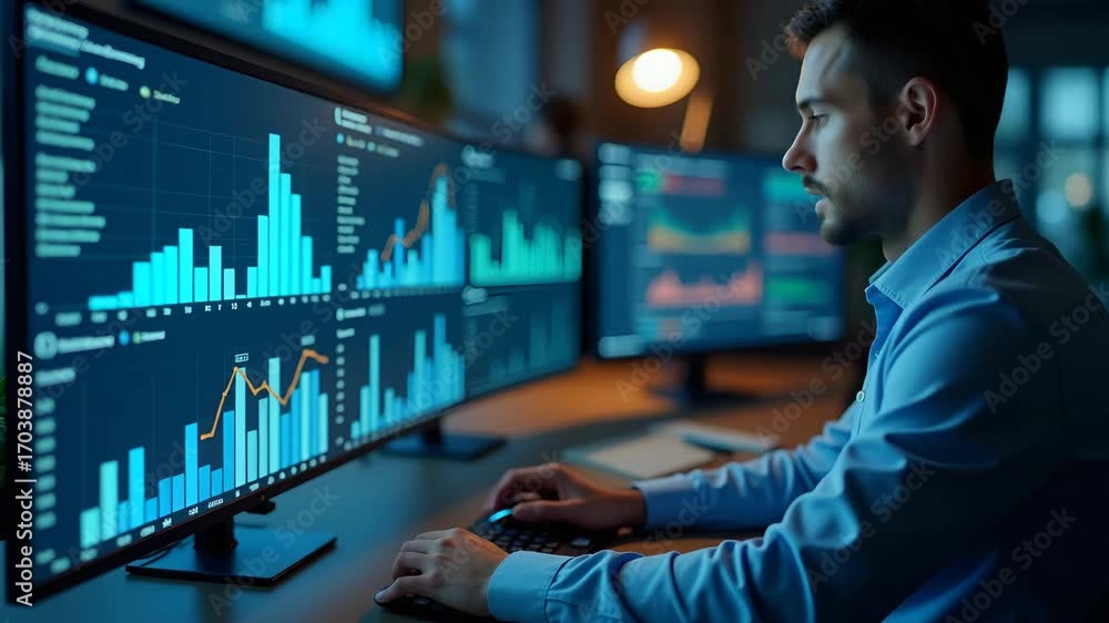 Poster analyst dashboard: leveraging data management systems for kpi metrics in technology, finance, operat
