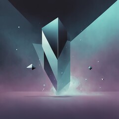 abstract background with a glass figure