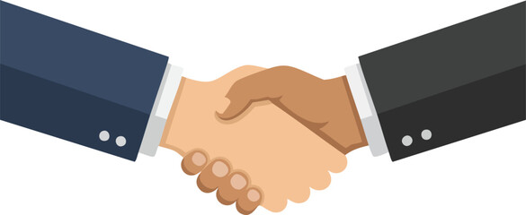 Illustration of an international handshake for business agreement