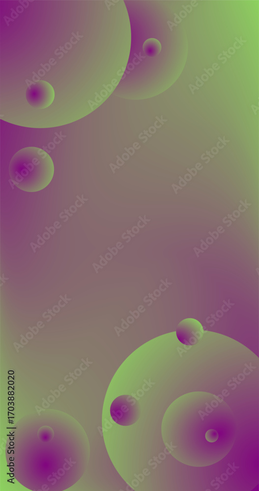Aufkleber abstract background with circles chrome gradient design
