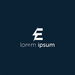 E logo design