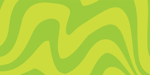 Abstract green background with hypnotic wavy lines pattern. Fresh and natural background