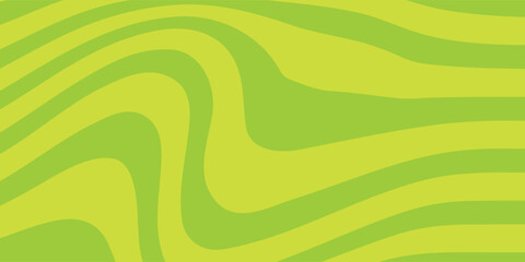 Abstract green background with hypnotic wavy lines pattern. Fresh and natural background