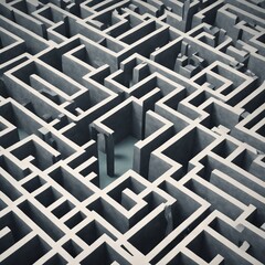 maze with maze. labyrinth. 3d illustration.maze illustration.