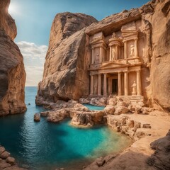 the beautiful view of famous landmark petrathe petra