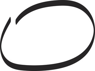 Doodle circle PNG with simple black line art illustration, hand-drawn round frame, decorative sketch element for scrapbook, journal, planner stickers, kids craft clipart, isolated vector design