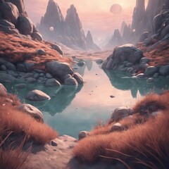 beautiful landscape in the mountains