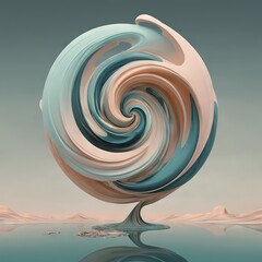 3d . abstract background with a swirl of spiral, and spiral.
