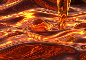 molten golden liquid flow texture abstract background