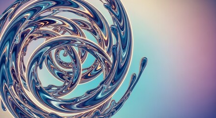 Liquid Swirl looping pattern in digital canvas 3D smooth